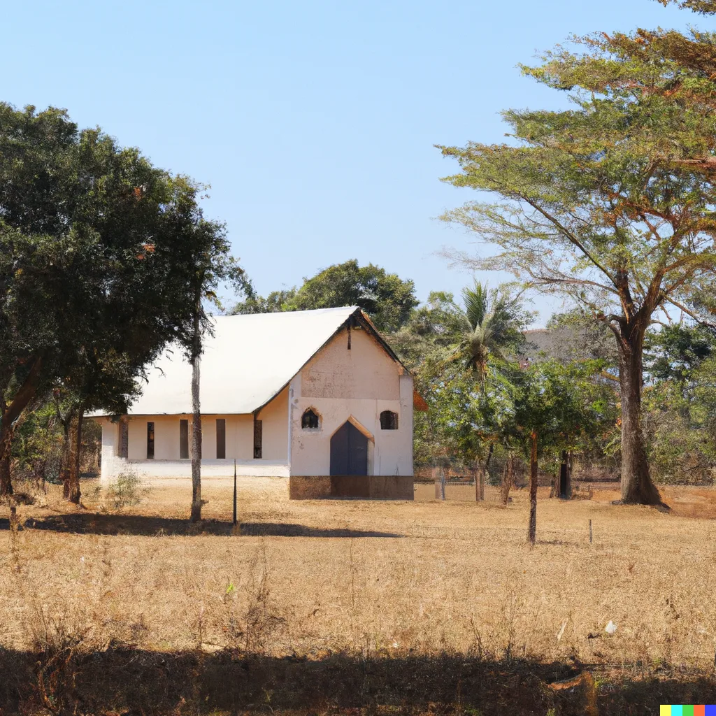 une église tranditionnelle d'Afrique