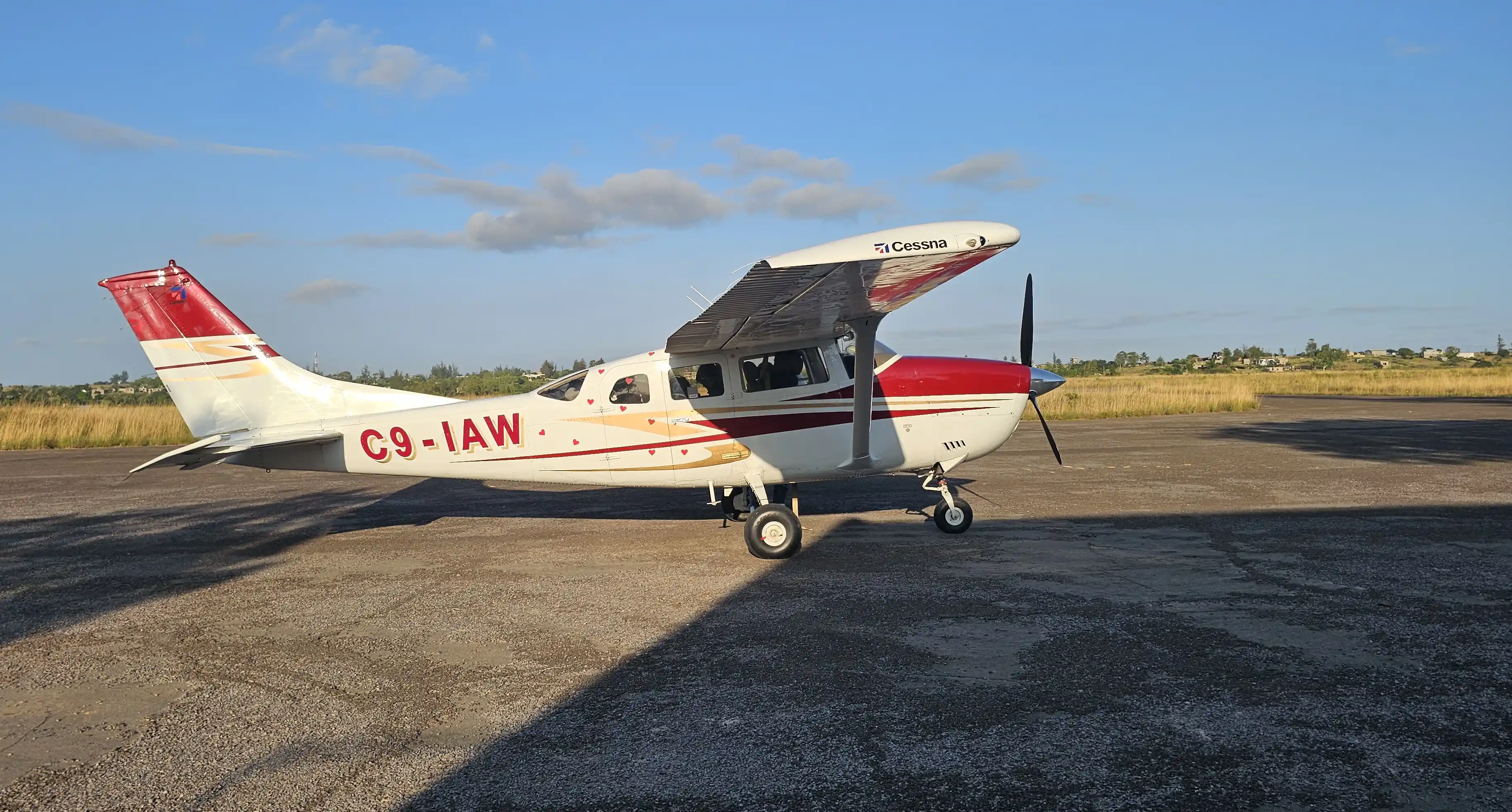 En avion au-dessus de Bilene